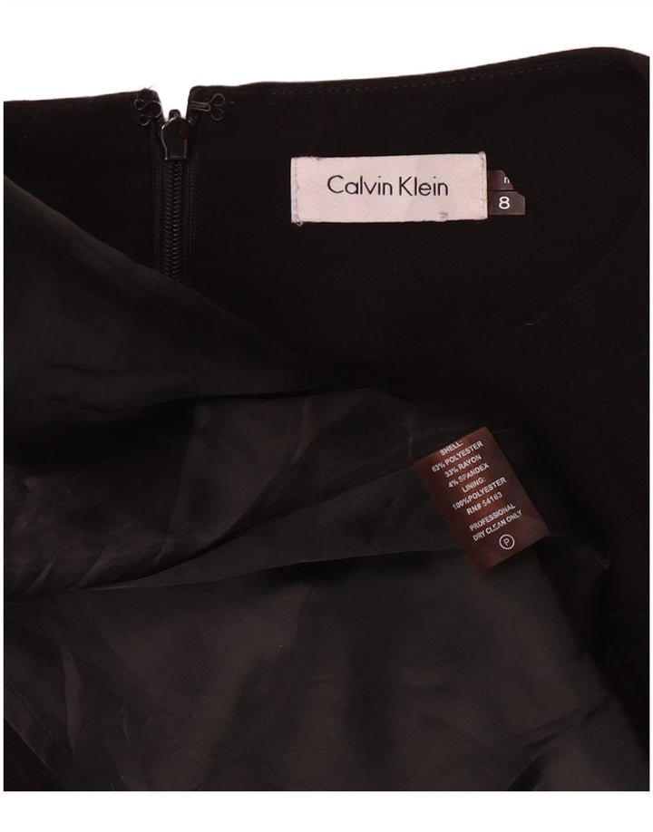 Calvin Klein Robe trapèze sans manches pour femme US 8 Noir moyen