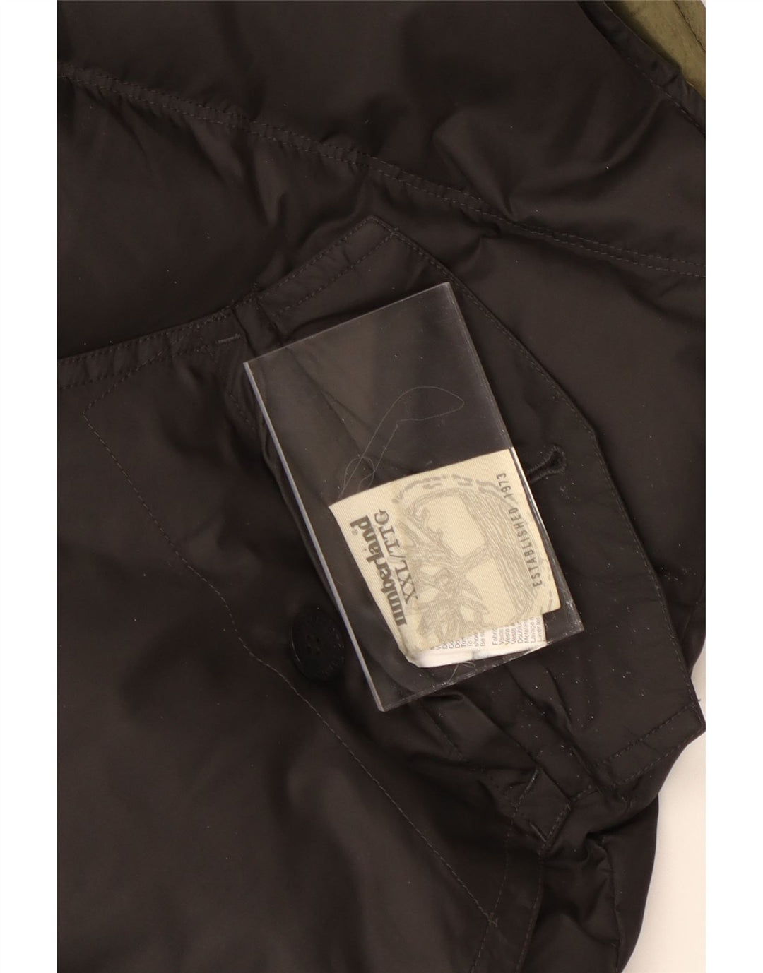 TIMBERLAND Gilet matelassé réversible pour homme UK 44 2XL Kaki Colourblock Nylon