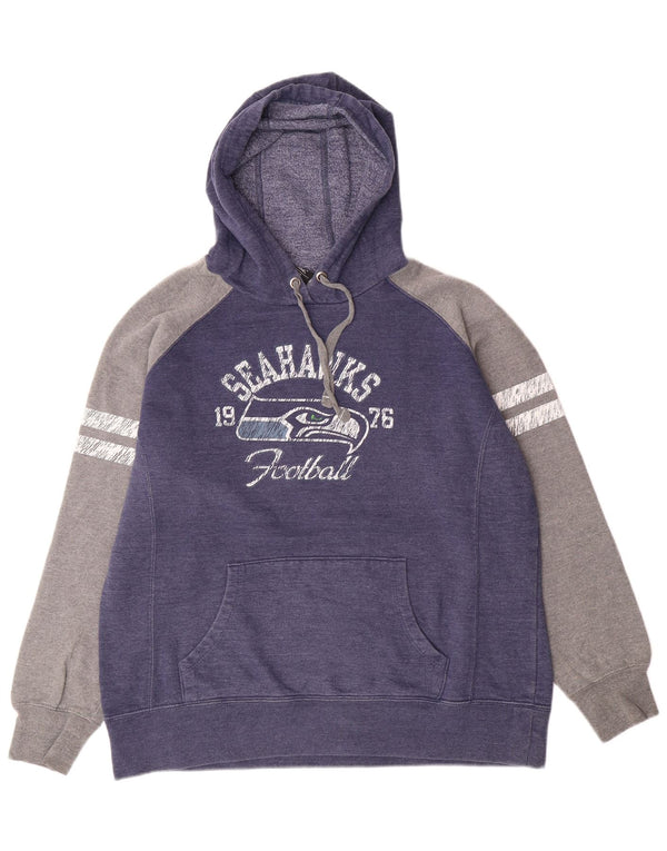 NFL Seattle Seahawks Sweat à capuche pour femme UK 18 XL Bleu marine Colourblock
