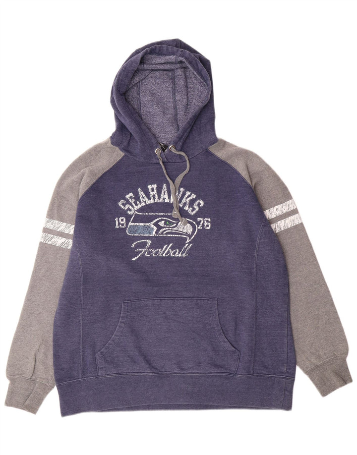 NFL Seattle Seahawks Sweat à capuche pour femme UK 18 XL Bleu marine Colourblock