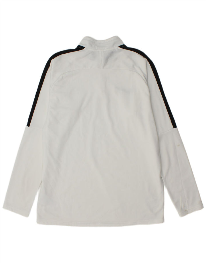 Nike Haut de survêtement Dri Fit à col zippé pour homme - Grand color block blanc