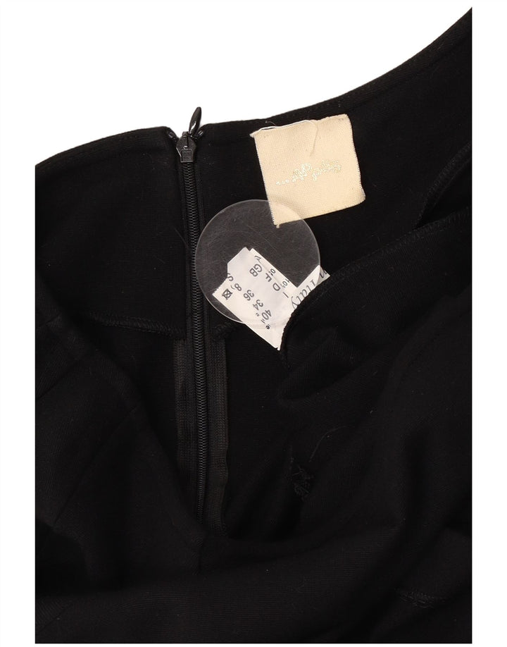 Robe fourreau femme vintage UK 8 Petite Viscose Noire