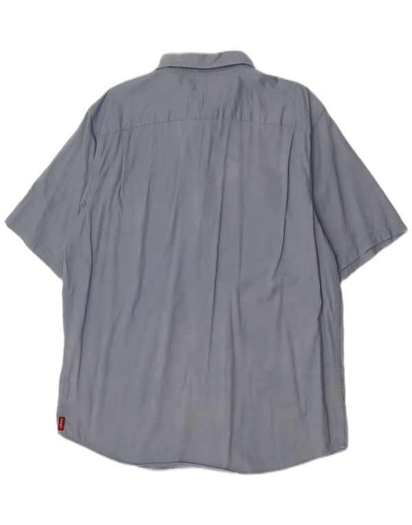 Wrangler Chemise à manches courtes pour homme Grand coton bleu