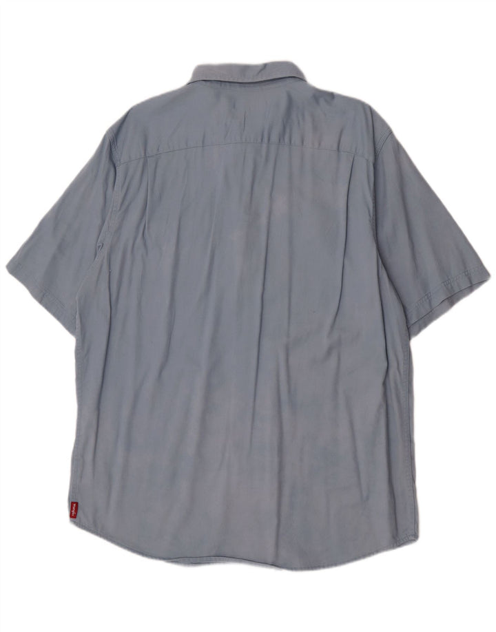 Wrangler Chemise à manches courtes pour homme Grand coton bleu