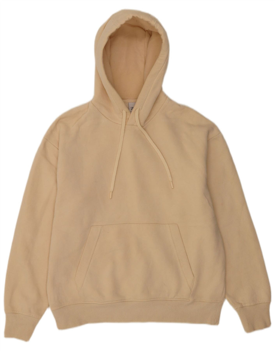 Zara Homme Sweat À Capuche Pull Beige Moyen Coton