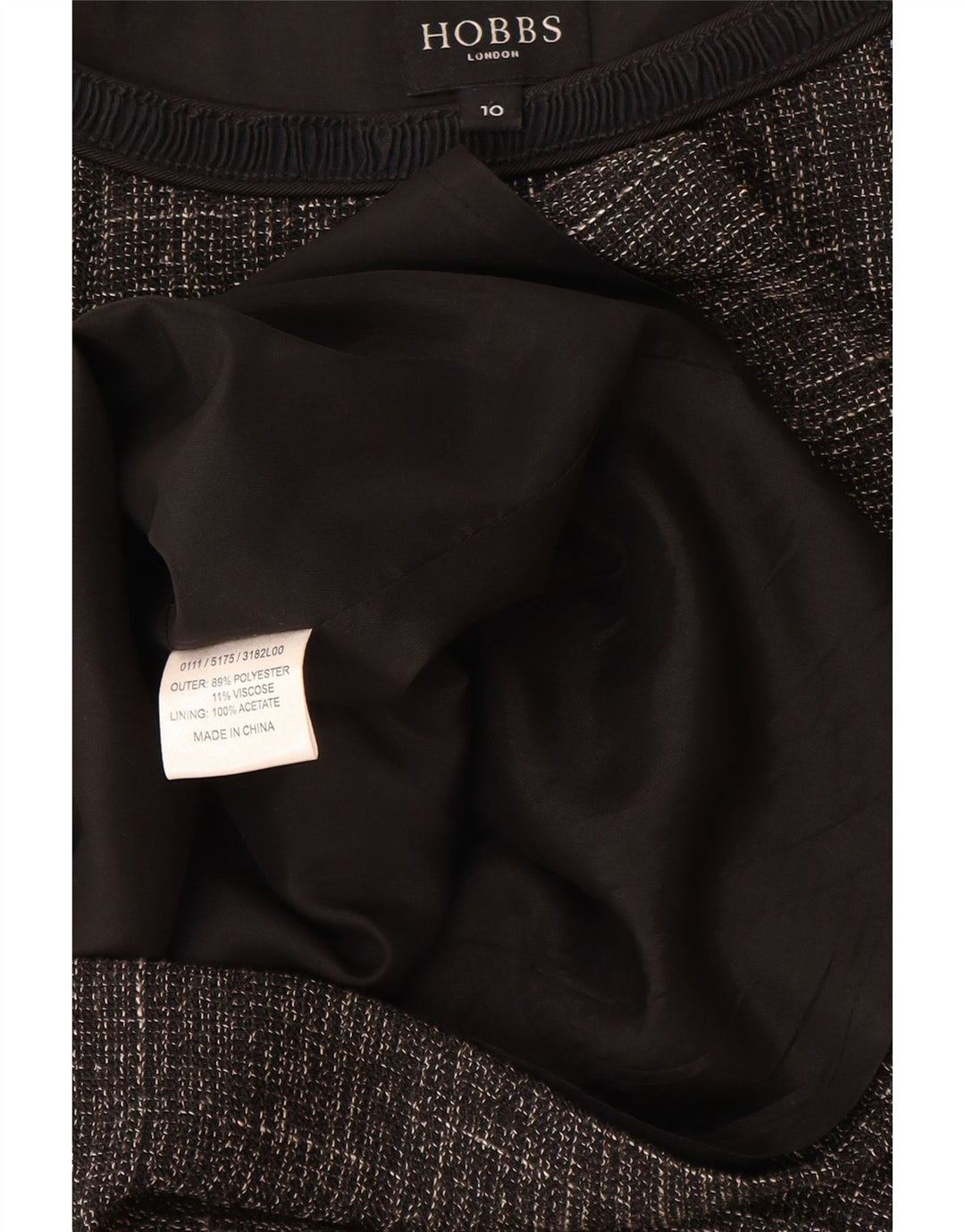 Hobbs Robe fourreau sans manches pour femme UK 10 Petit Noir Polyester