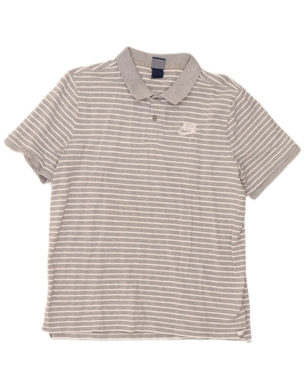 Polo Nike Homme XL Gris Rayé Coton
