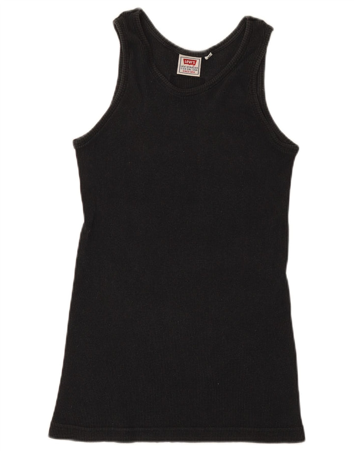 Levi's Débardeur Femme UK 12 Medium Noir Coton