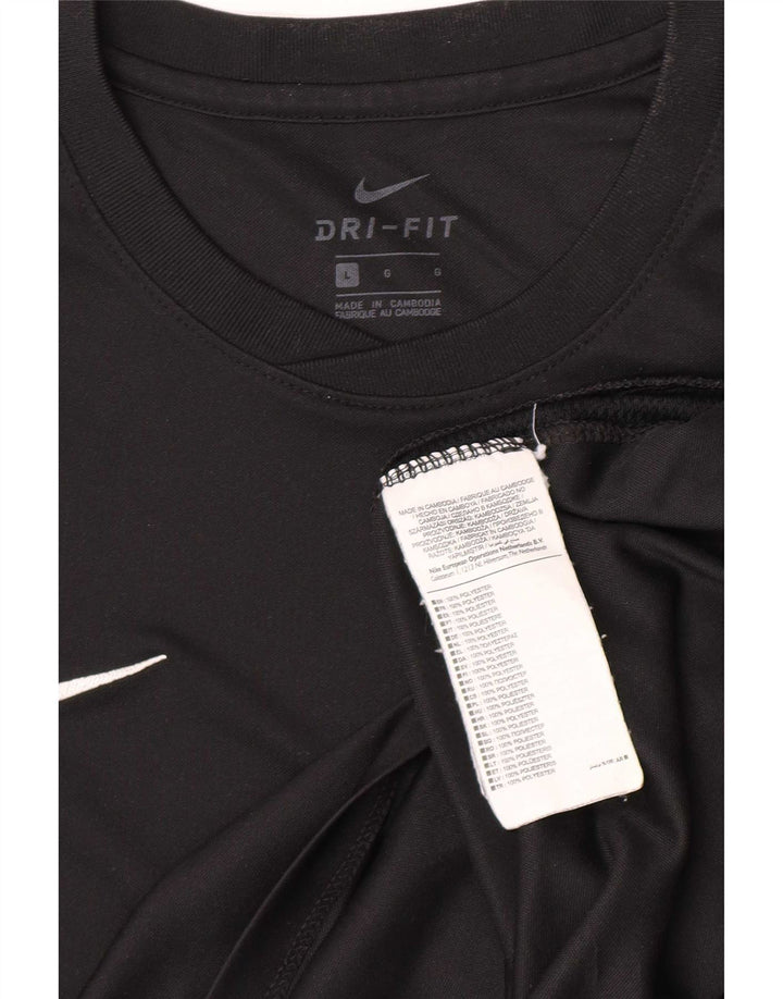 Nike Hommes Dri Fit T-Shirt Haut Large Noir Polyester