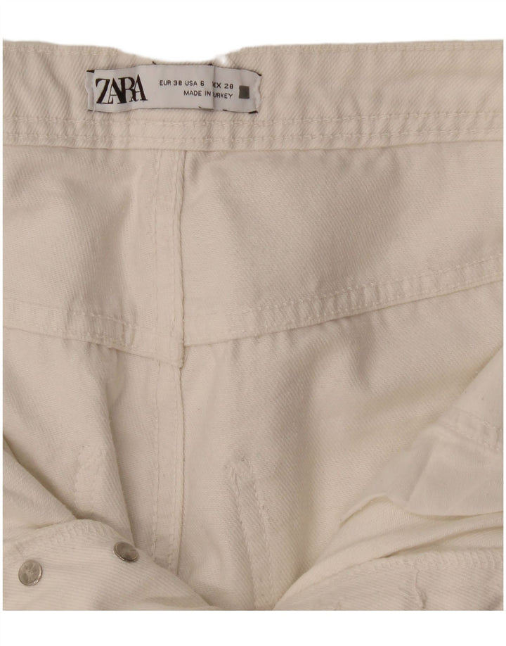 Zara Jean droit pour femme EU 38 Small W28 L29 Blanc