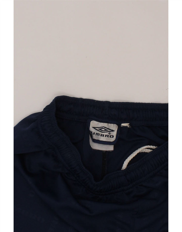 UMBRO Short de Sport Graphique Garçon 13-14 ans Bleu Marine Polyester