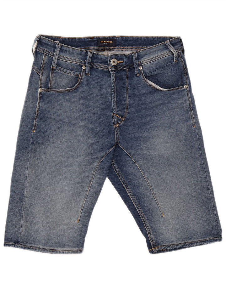 Jack & Jones Short en Jean Homme Medium W32 Bleu Coton