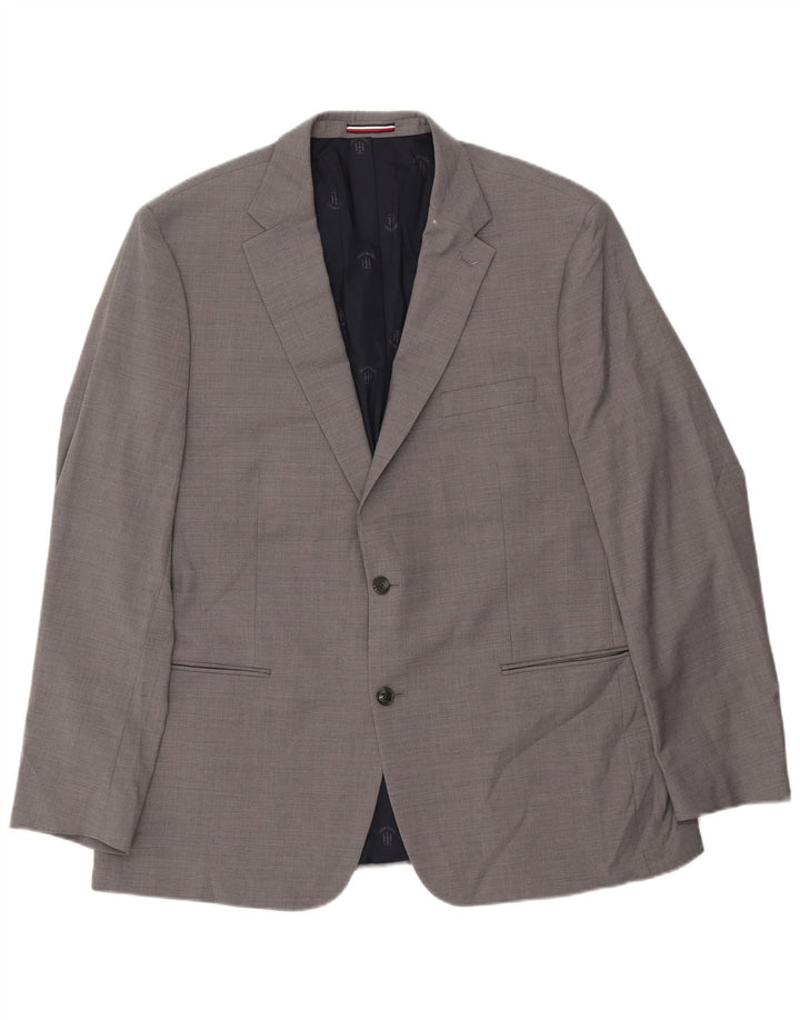 TOMMY HILFIGER Veste Blazer 2 Boutons Homme UK 48 4XL Gris Laine
