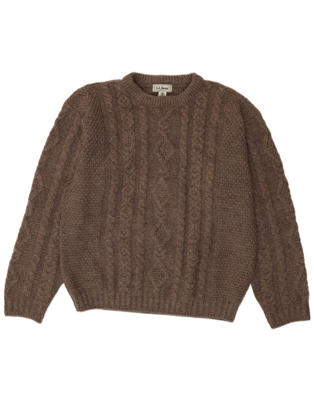 L.L.Bean Pull à col rond pour homme en laine grise
