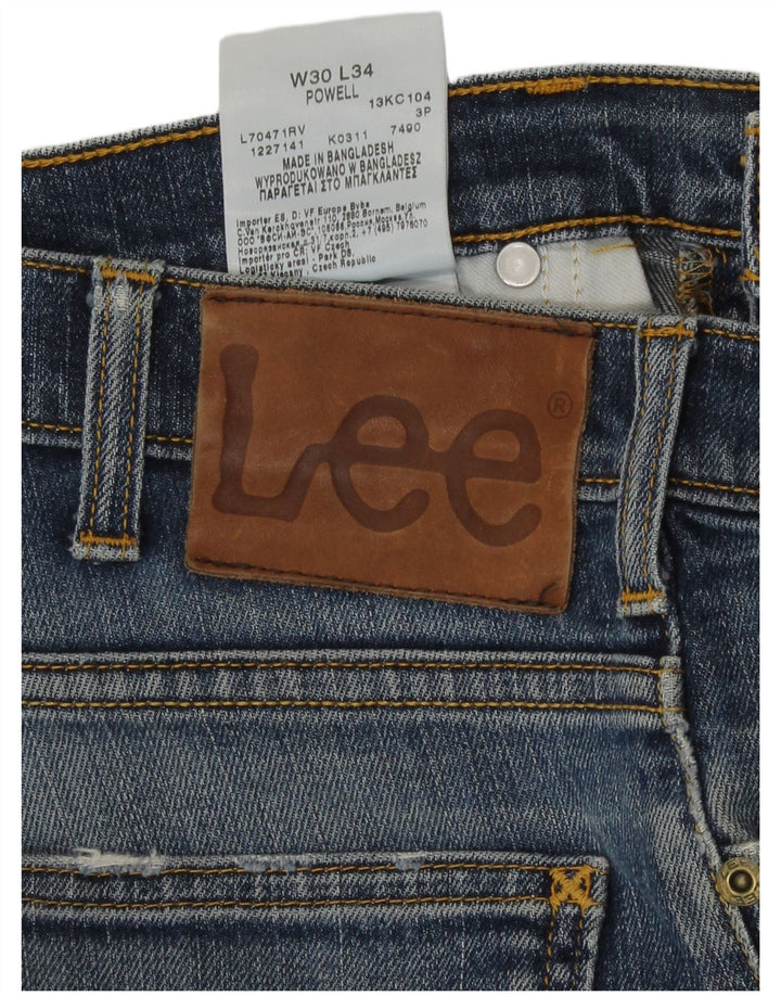 Lee Short Powell Denim W30 Homme Bleu Moyen Coton