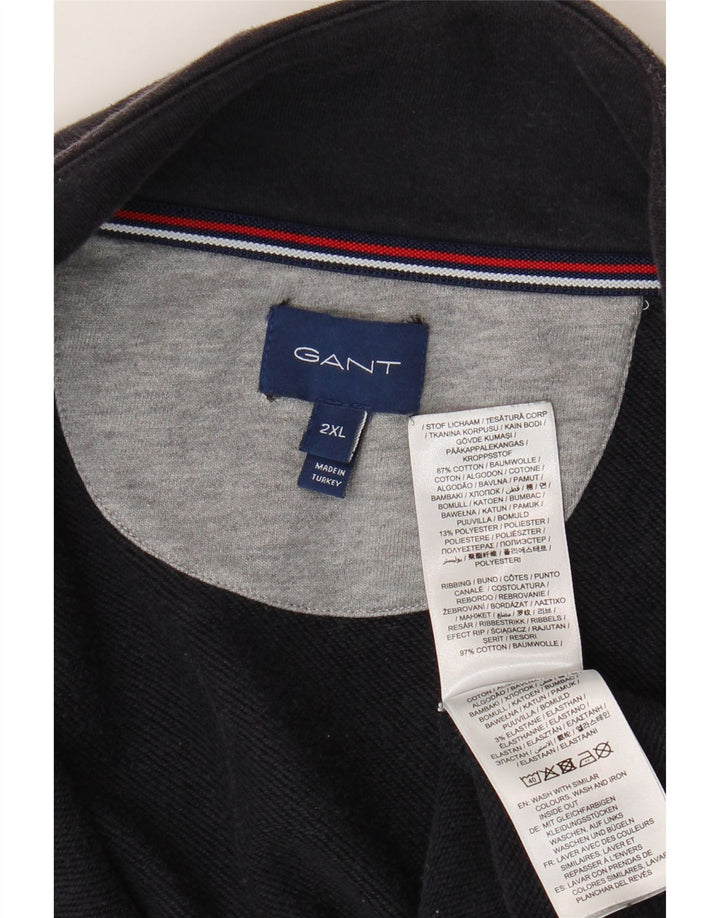 GANT Hommes Survêtement Top Veste 2XL Bleu Marine Coton