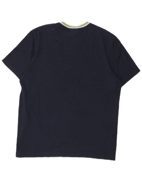 Lacoste Hommes Regular Fit T-Shirt Top Taille 6 XL Bleu Marine Coton