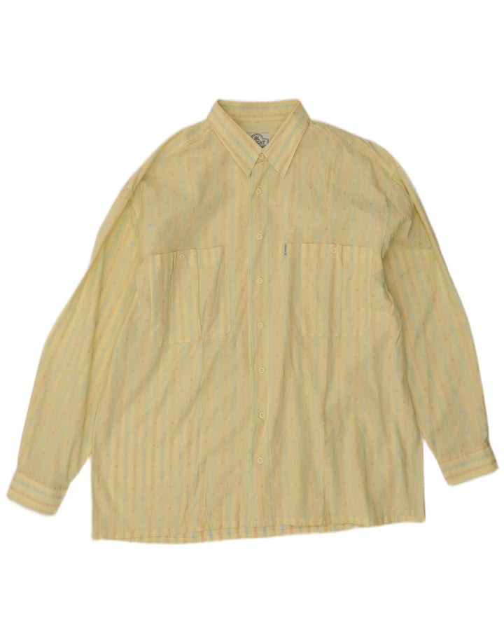 Al Bright Chemise Homme Taille 43 Grand Jaune Rayé