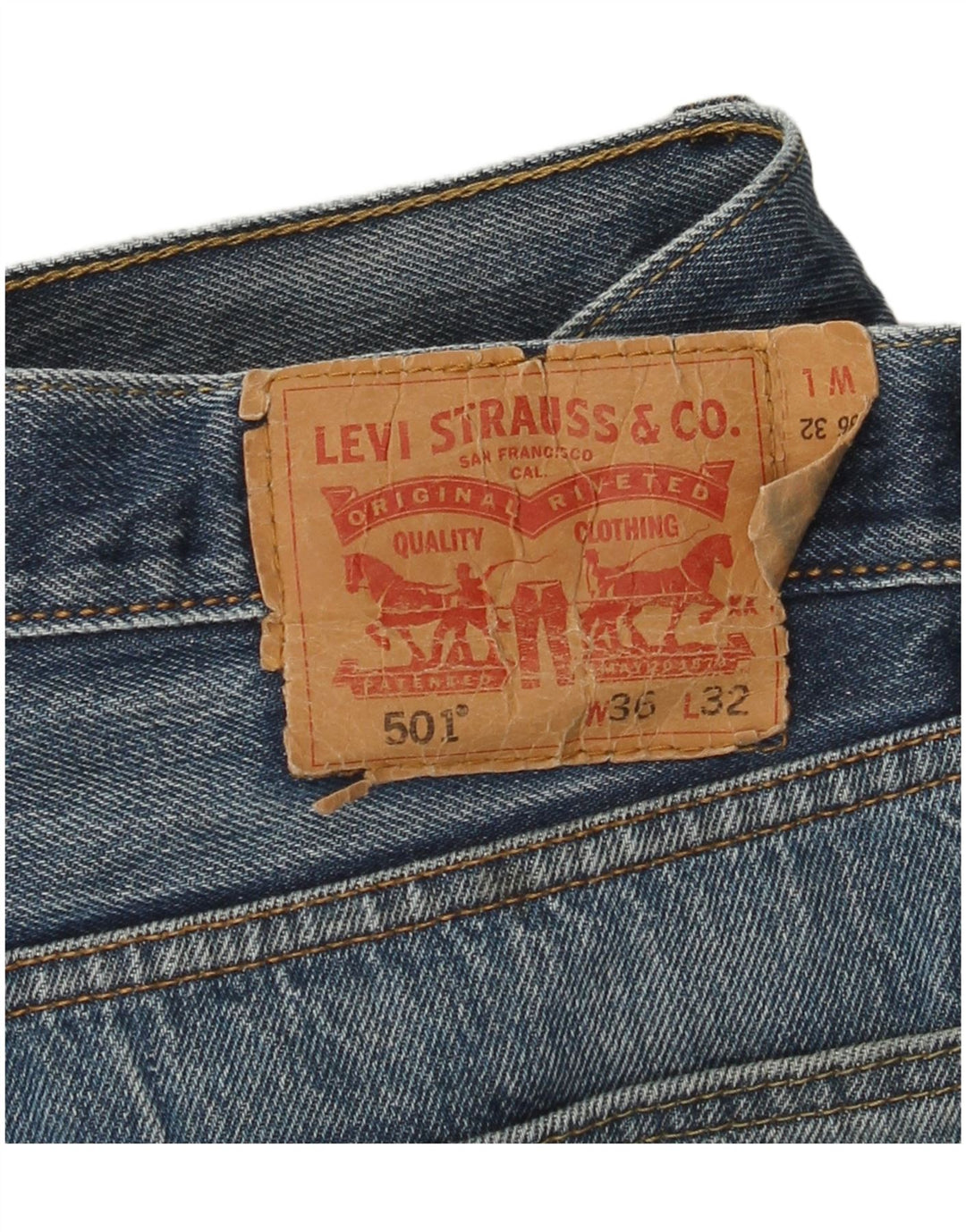 Levi's Jean Droit 501 Homme Bleu W36 L29 Coton