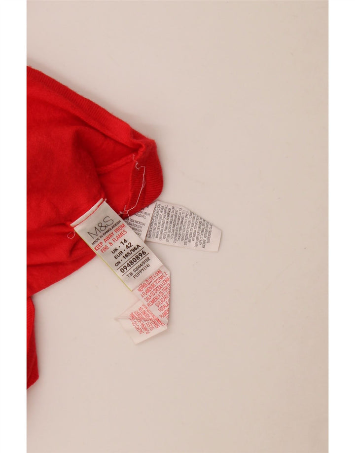 Marks & Spencer Débardeur pour femme UK 14 Large Rouge Viscose
