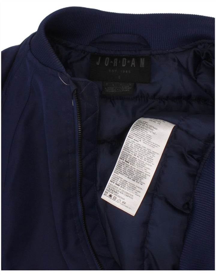 JORDAN Boys Air Graphic Bomber Jacket 4-5 Years Navy Blue Polyester