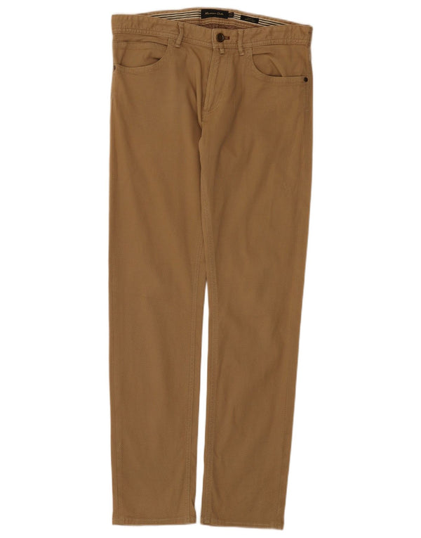 Massimo Dutti Pantalon décontracté coupe slim pour homme EU 38 Small W30 L30 Beige