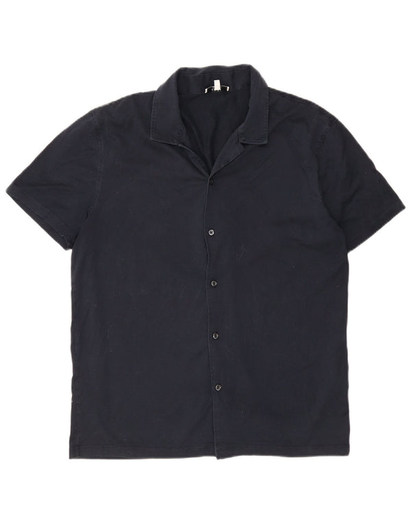 Reiss Chemise à manches courtes homme XL bleu marine coton