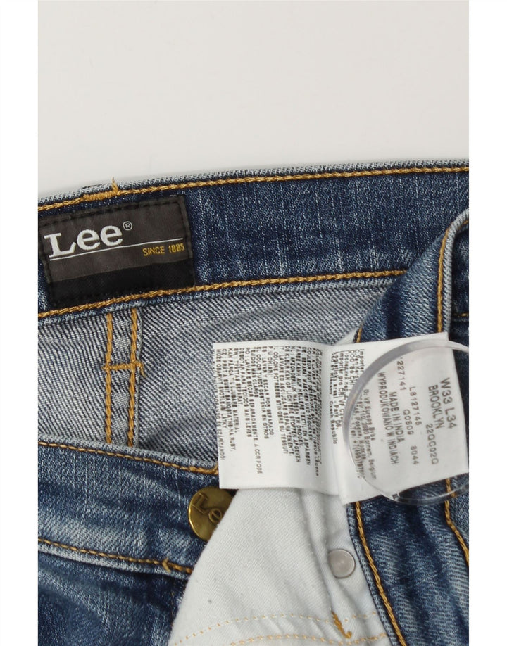 Lee Jean Droit Brooklyn W33 L29 Homme Bleu Coton