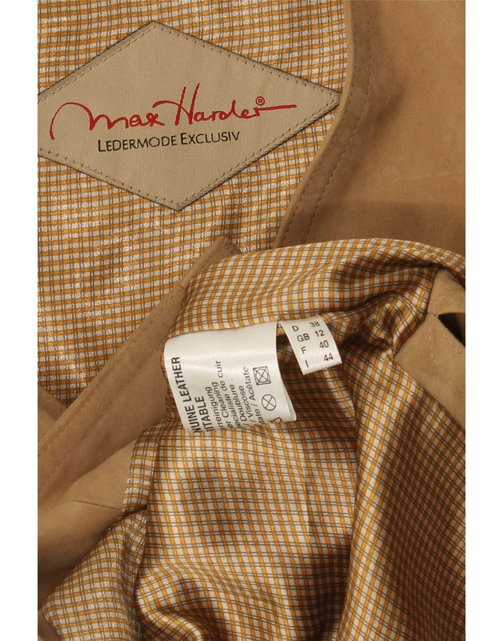 Max Harder Gilet en daim pour femme UK 12 Cuir beige moyen