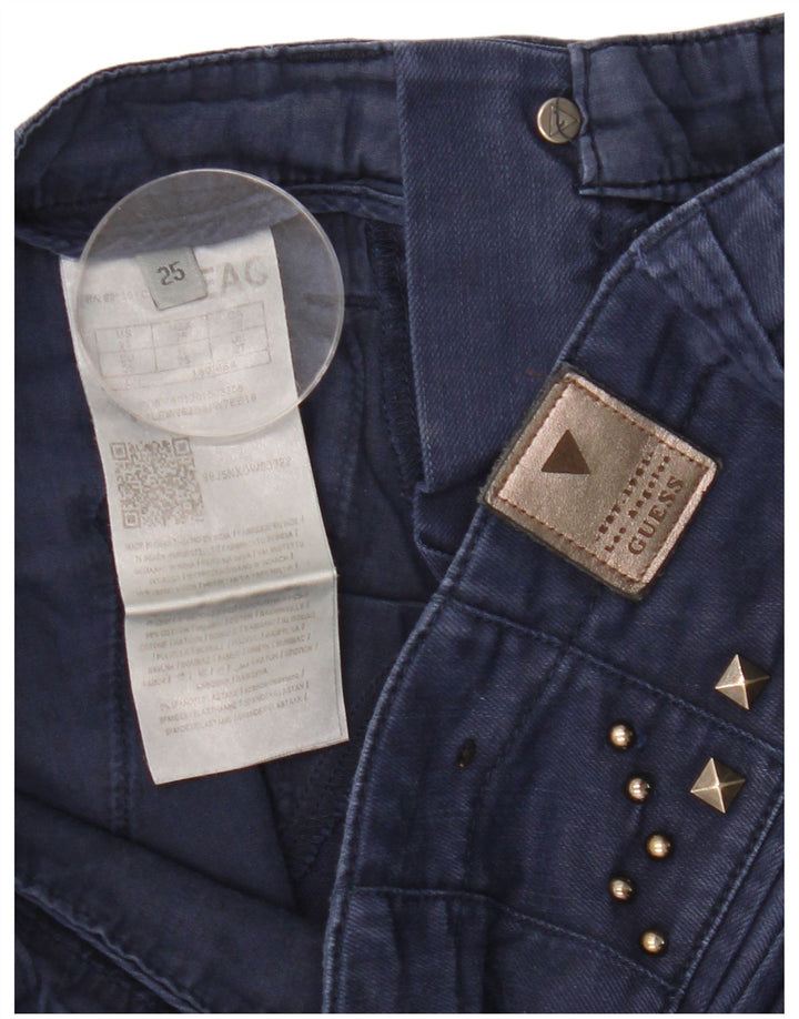 GUESS Jean Slim Femme W27 L28 Bleu Marine Coton
