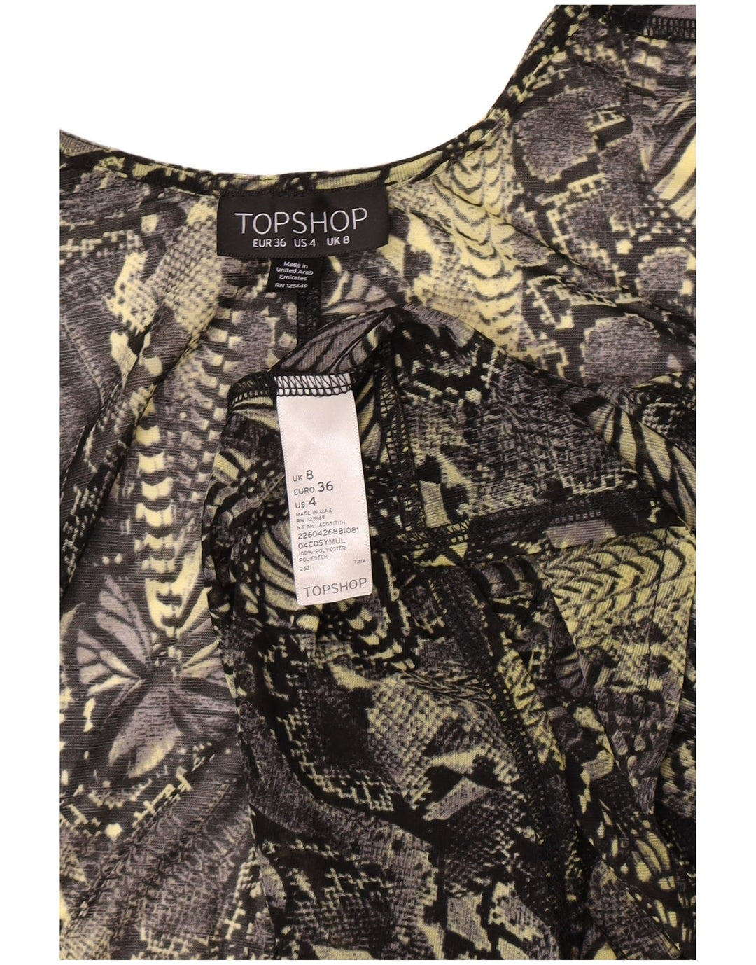Topshop Cardigan transparent pour femme UK 8 Small Multicolore