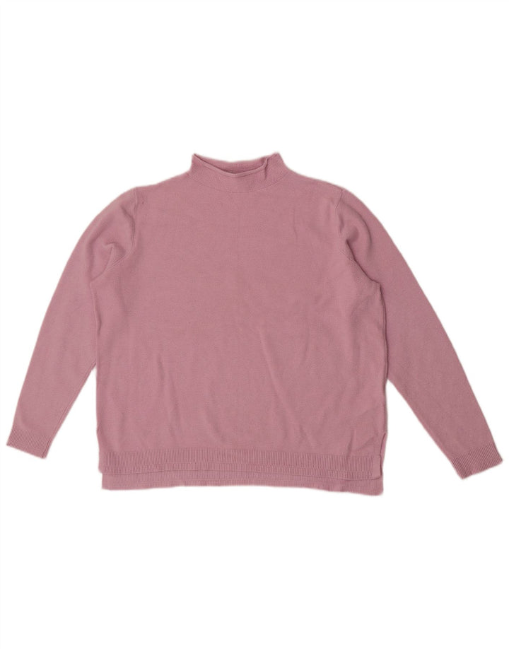 Marks & Spencer Pull col roulé pour femme UK 14 Large Viscose Rose