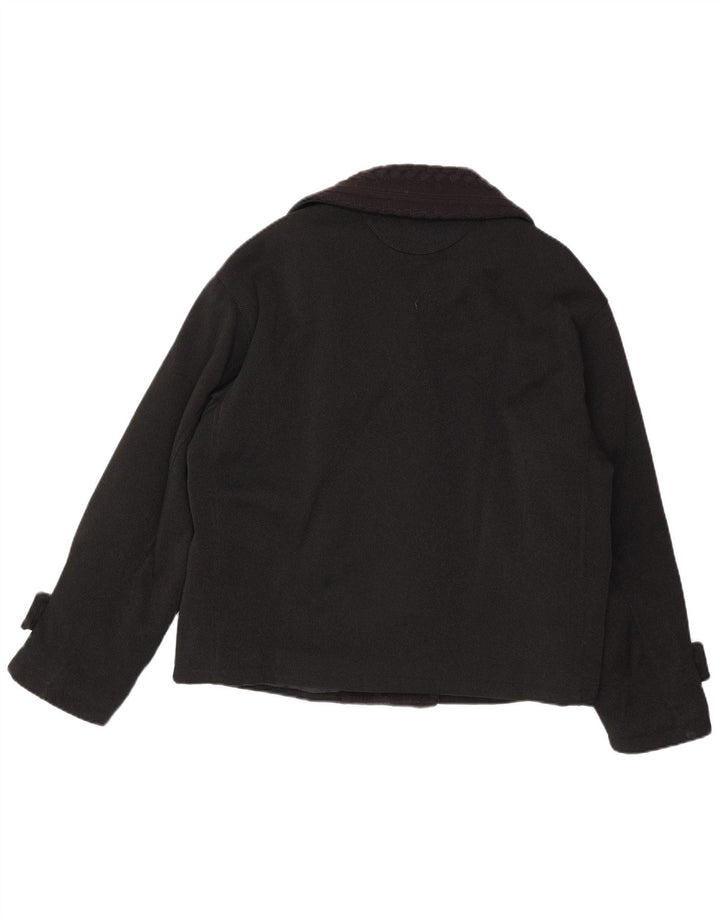 JC De Castelbajac Caban surdimensionné pour femme EU 42 Grand Noir Classique
