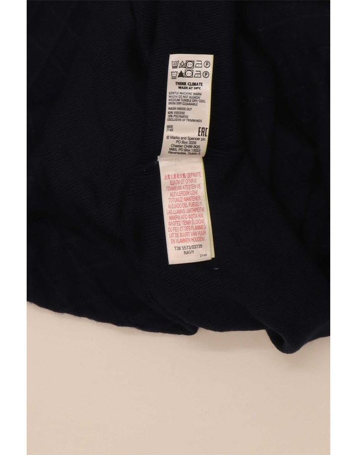 Marks & Spencer Pull à col rond pour femme UK 12 Bleu marine moyen