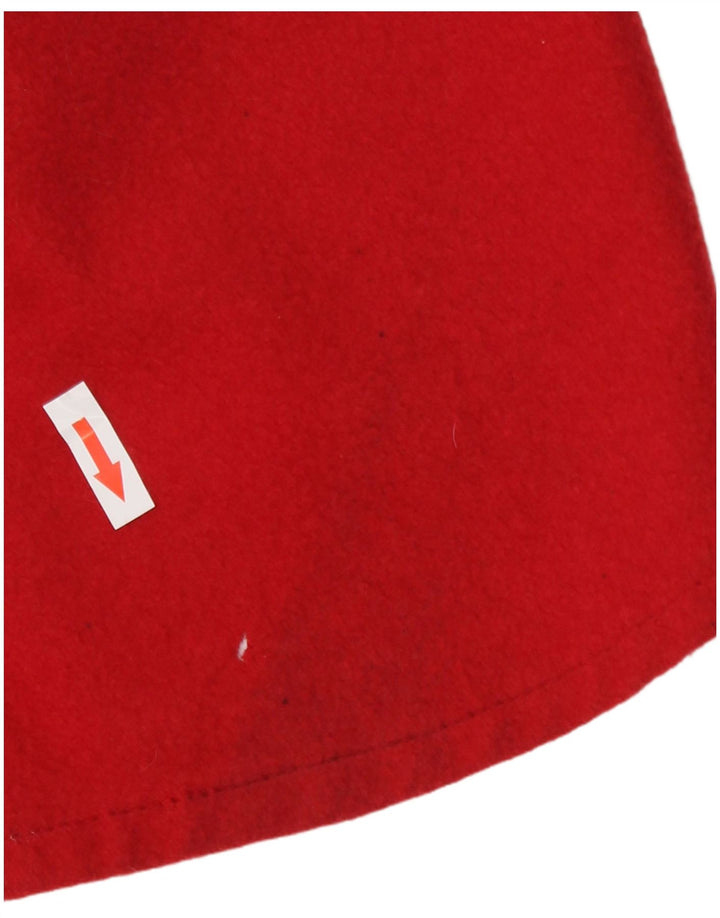 Jimmy Hourihan Manteau poncho à capuche pour femme Taille unique Laine rouge
