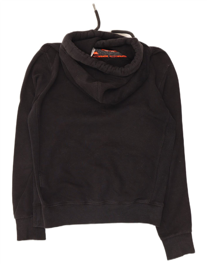 SUPERDRY Pull à capuche pour homme en coton noir moyen
