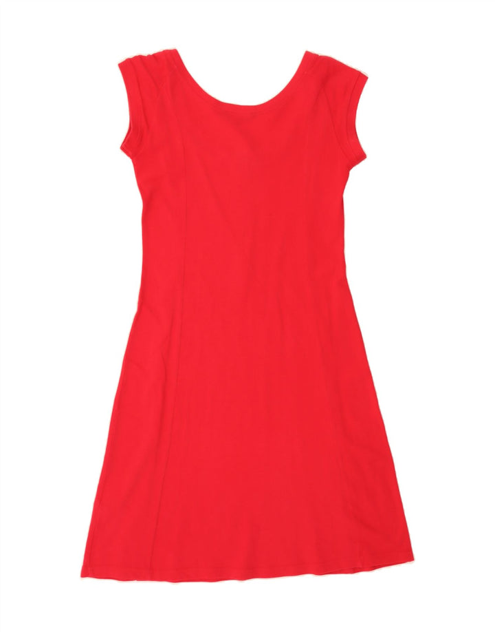 COLMAR Womens A-Line Dress UK 12 Medium Red Cotton Vintage Colmar and Second-Hand Colmar from Messina Hembry 