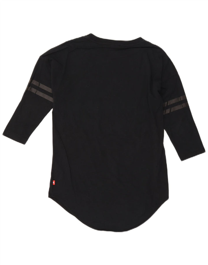 Nike Haut graphique à manches 3/4 pour homme Petit coton noir