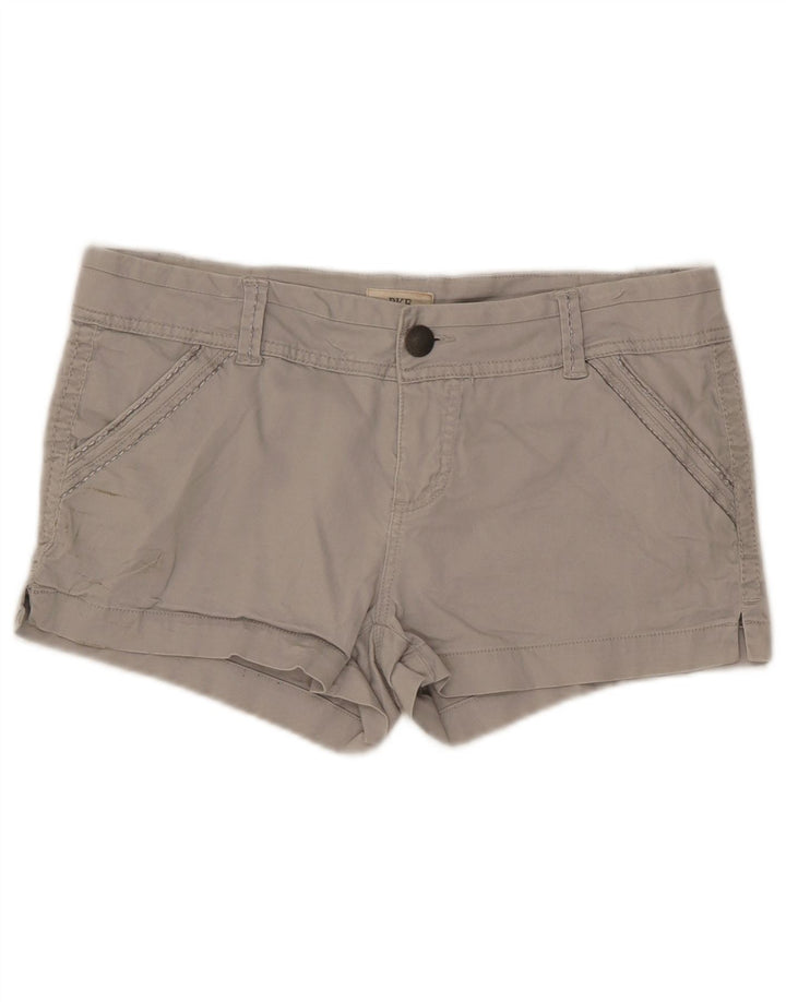 BKE Short Chino Taille Basse Femme W30 Coton Gris Moyen
