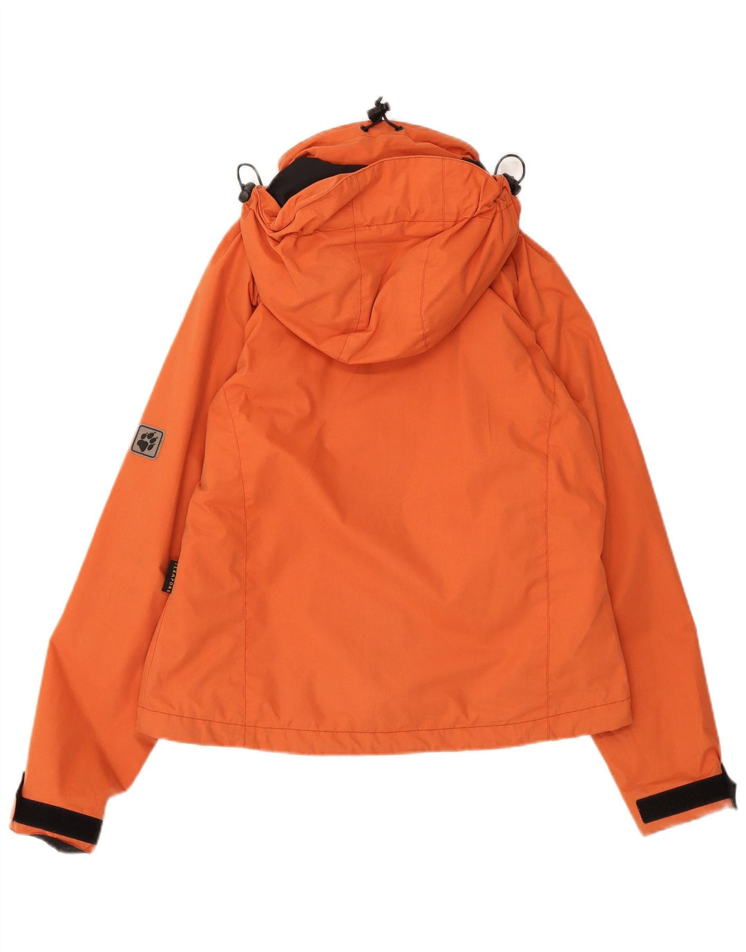 Jack Wolfskin Veste coupe-vent à capuche pour femme UK 10 Petit Orange Polyester