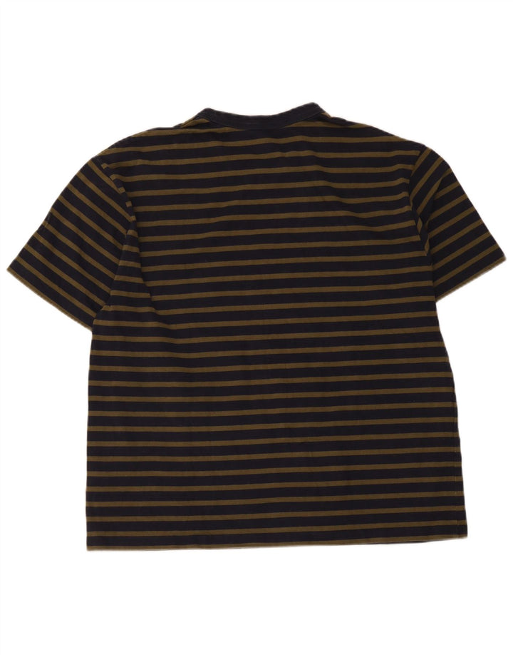 Cos T-Shirt Regular Homme Haut Large Coton Rayé Bleu Marine