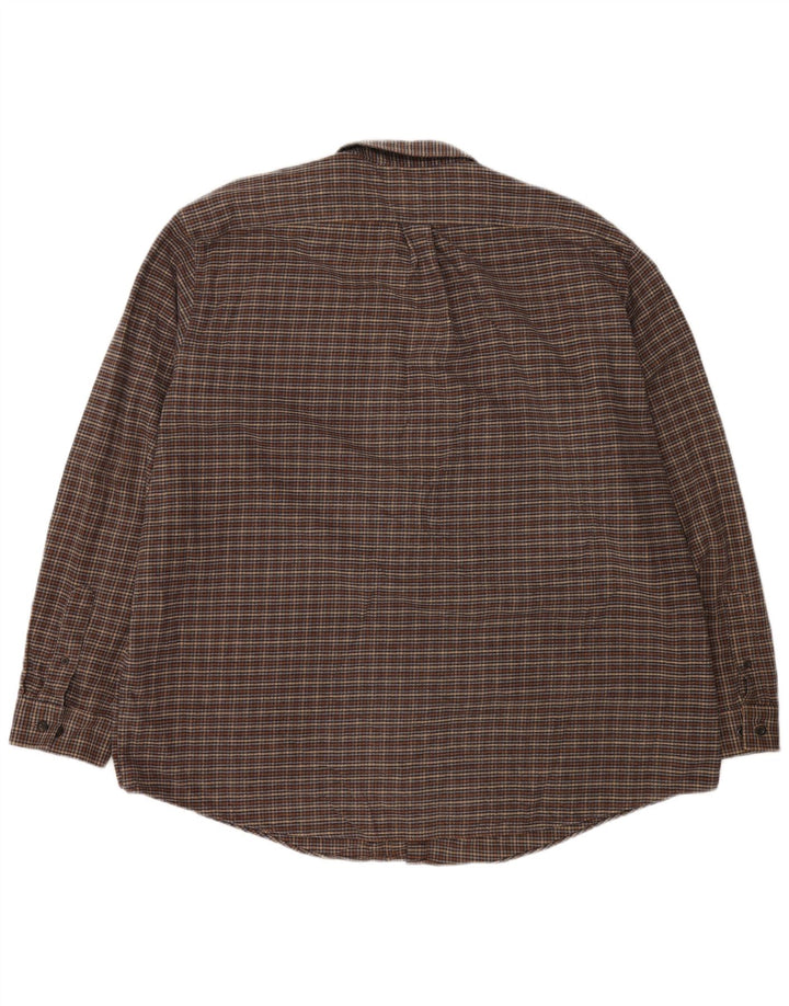 L.L.BEAN Chemise en flanelle pour homme 2XL en coton à carreaux marron