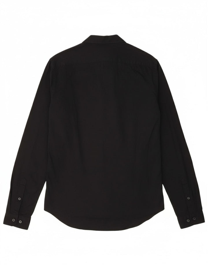 ZARA Mens Slim Fit Shirt Medium Black Cotton