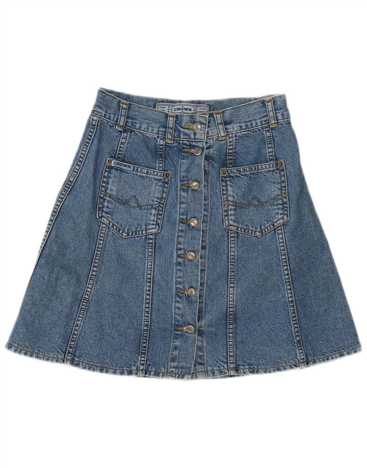 Jupe en jean femme Crown W27 petit coton bleu