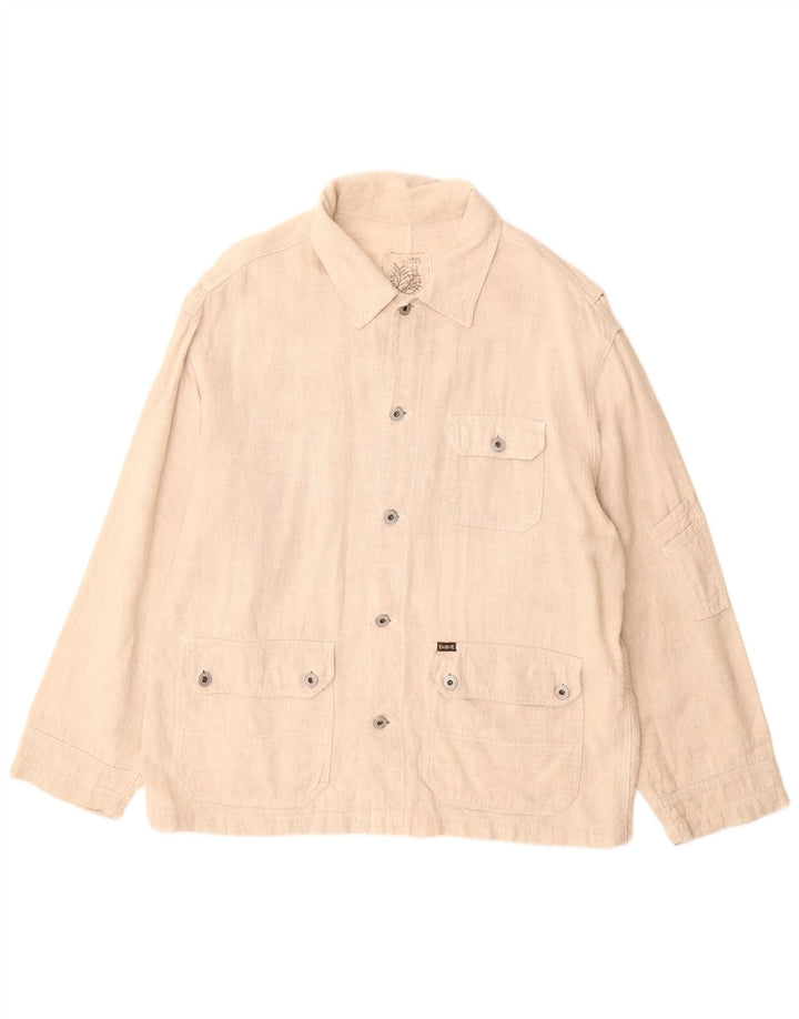 Energie Veste utilitaire pour homme UK 38 Lin beige moyen