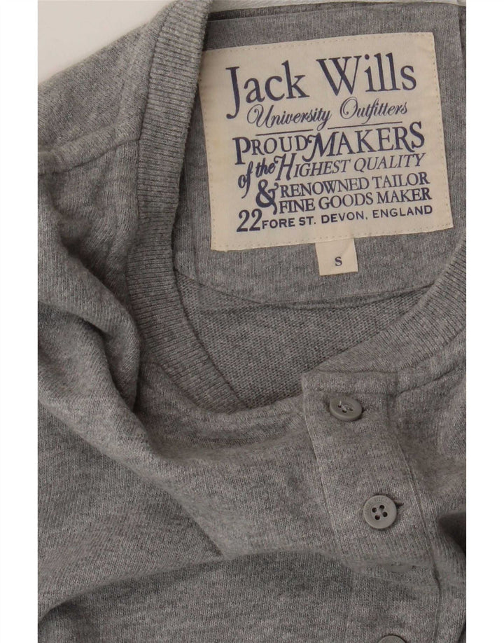 Jack Wills Haut à manches longues pour hommes Petit coton moucheté gris