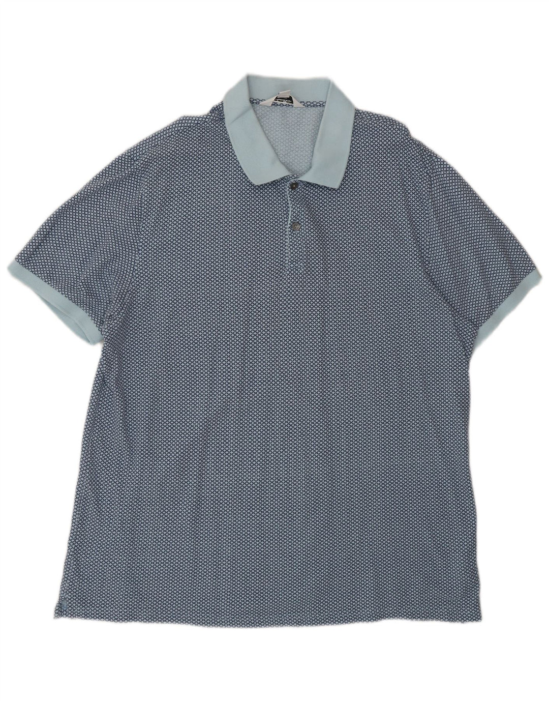 Calvin Klein Polo coupe classique pour homme en coton géométrique bleu moyen