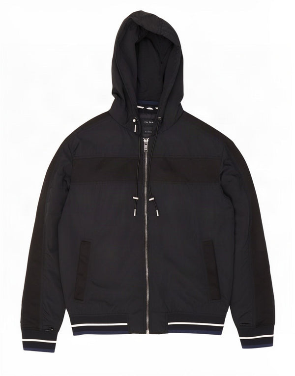 Zara Veste de survêtement à capuche pour homme Noir moyen