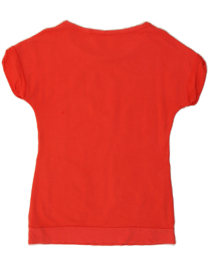 NIKE Womens T-Shirt Top UK 12 Medium Red Rayon Vintage Nike and Second-Hand Nike from Messina Hembry 