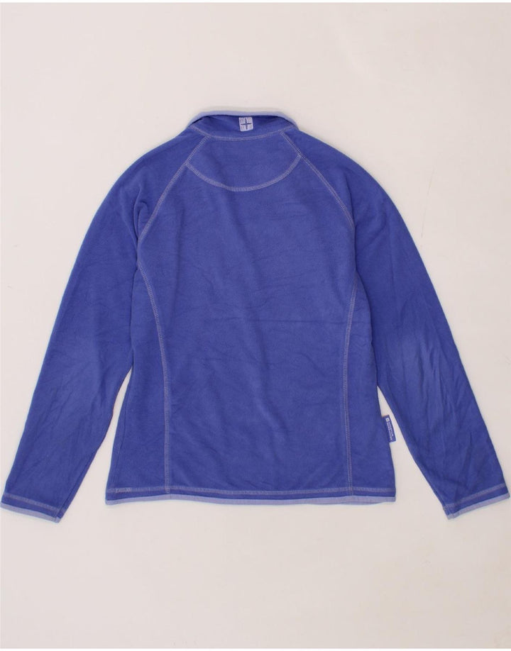 MOUNTAIN WAREHOUSE Womens Zip Neck Fleece Jumper UK 12 Medium Blue Vintage Mountain Warehouse and Second-Hand Mountain Warehouse from Messina Hembry 
